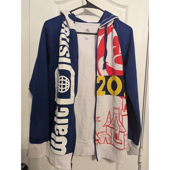 Walt Disney World 2021‎ Hooded Hoodie Sweatshirt Mens Large Full Zip Pcckets - Picture 5 of 5